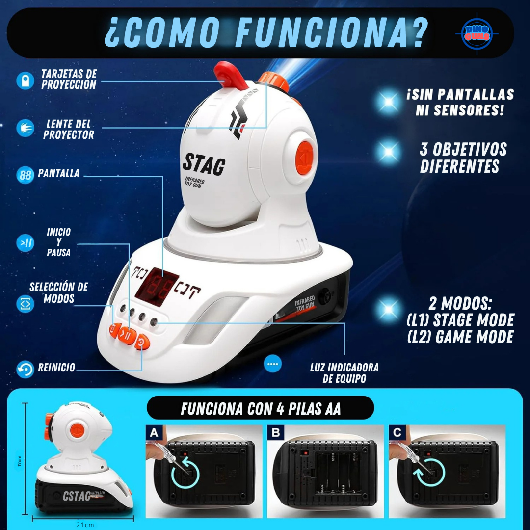 DinoGuns® Proyector Portátil Laser